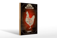 Holzschild Fleisch 20x30cm Fowl exklusive chicken