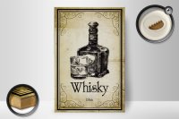Holzschild Alkohol 20x30cm 1866 Whisky Retro