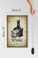 Holzschild Alkohol 20x30cm 1866 Whisky Retro