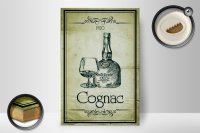 Holzschild Alkohol 20x30cm 1920 Cognac Retro