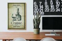 Holzschild Alkohol 20x30cm 1920 Cognac Retro
