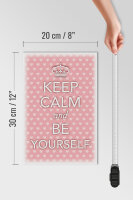 Holzschild Spruch 20x30cm Keep Calm and be yourself