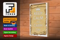 Holzschild Spruch 20x30cm Keep Calm and carry on