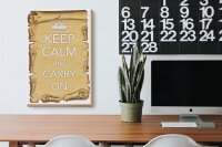 Holzschild Spruch 20x30cm Keep Calm and carry on