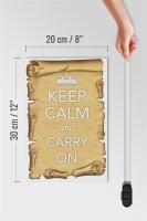 Holzschild Spruch 20x30cm Keep Calm and carry on