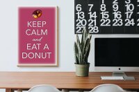 Holzschild Spruch 20x30cm Keep Calm and eat a donut