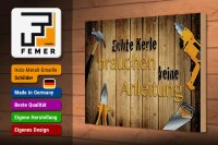 Holzschild Spruch 30x20cm Kerle brauchen keine Anleitung