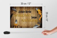 Holzschild Spruch 30x20cm Kerle brauchen keine Anleitung