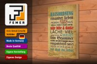 Holzschild Spruch 20x30cm Hausordnung sage bitte danke
