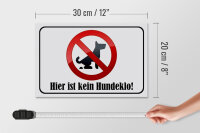 Holzschild Hinweis 30x20cm hier ist kein Hundeklo
