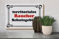 Holzschild Hinweis 30x20cm Raucher Schutzgebiet
