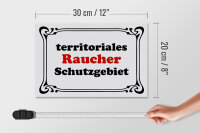 Holzschild Hinweis 30x20cm Raucher Schutzgebiet