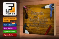 Holzschild Spruch 30x20cm Friseurin Superhelding