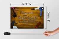 Holzschild Spruch 30x20cm Friseurin Superhelding