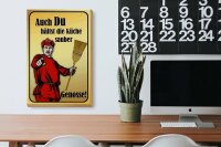 Holzschild Spruch 20x30cm Du hältst Küche sauber Genosse