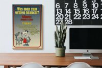 Holzschild Spruch 20x30cm Grillen Männer Fleisch Bier