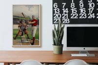 Holzschild Retro 20x30cm Basketball USA Schlagmann