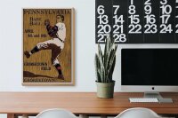 Holzschild Retro 20x30cm Pennsylvania Baseball April 8th