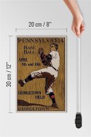 Holzschild Retro 20x30cm Pennsylvania Baseball April 8th