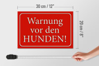 Holzschild Hinweis 30x20cm Warnung vor den Hunden