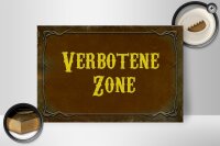 Holzschild Hinweis 30x20cm verbotene Zone