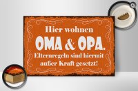 Holzschild Spruch 30x20cm hier wohnen Oma & Opa