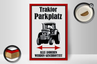Holzschild Parken 20x30cm Traktor Parkplatz links rechts
