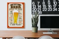 Holzschild Bier 20x30cm Beer around the world beer please