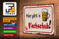 Holzschild Bier 30x20cm hier gibt´s Nachschub