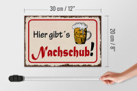 Holzschild Bier 30x20cm hier gibt´s Nachschub