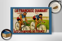 Holzschild Retro 30x20cm Fahrrad la francaise Diamant