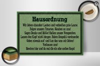 Holzschild Spruch 30x20cm Hausordnung wir lieben einander