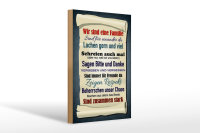 Holzschild Spruch 20x30cm wir sind eine Familie zusammen