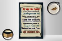Holzschild Spruch 20x30cm wir sind eine Familie zusammen