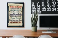 Holzschild Spruch 20x30cm wir sind eine Familie zusammen