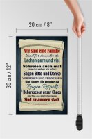 Holzschild Spruch 20x30cm wir sind eine Familie zusammen