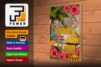 Holzschild Hawaii 20x30cm Aloha Tiki Bar good times great