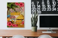 Holzschild Hawaii 20x30cm Aloha Tiki Bar good times great