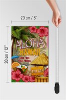 Holzschild Hawaii 20x30cm Aloha Tiki Bar good times great