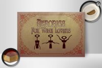 Holzschild Wein 30x20cm Aerobics for Wine lovers