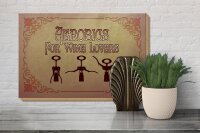 Holzschild Wein 30x20cm Aerobics for Wine lovers
