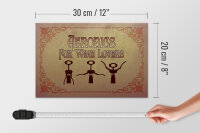 Holzschild Wein 30x20cm Aerobics for Wine lovers