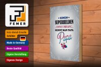 Holzschild Spruch 20x30cm Superhelden ohne Umhang PAPA