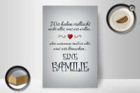 Holzschild Spruch 20x30cm Zusammen wir alles eine Familie
