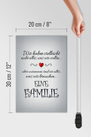 Holzschild Spruch 20x30cm Zusammen wir alles eine Familie
