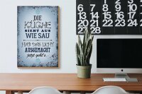 Holzschild Spruch 20x30cm Küche sieht aus wie Sau hab das