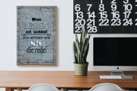 Holzschild Spruch 20x30cm Leben schön einfach war nie Rede