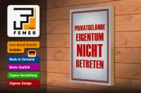 Holzschild Hinweis 20x30cm Privatgelände Eigentum nicht
