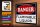 Holzschild Hinweis 30x20cm Danger flammable liquids