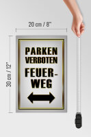 Holzschild Hinweis 20x30cm Parken verboten Feuerweg